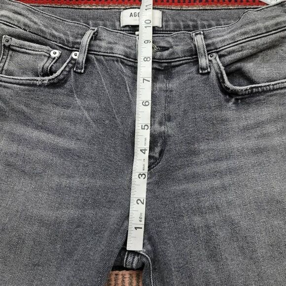 Agolde Sophie Ankle Mid-Rise Jeans Sz 27 Duet Gray Charcoal Skinny Stretchy - Picture 7 of 9